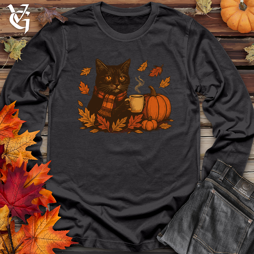 Black Cat Fall Long Sleeve Tee