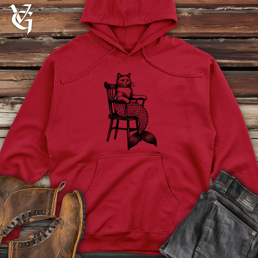 Cat Mermaid Midweight Hooded Sweatshirt