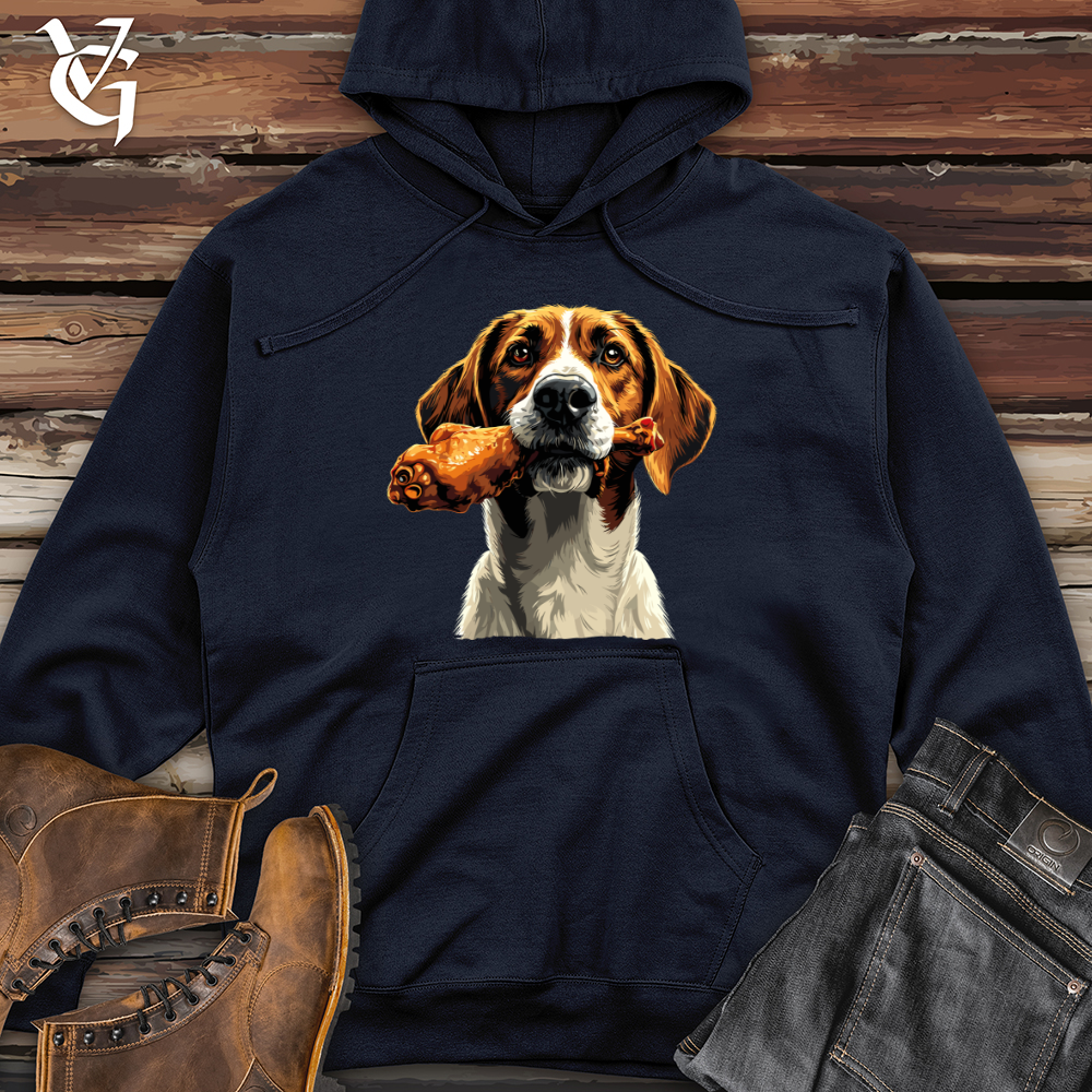 Hound With Chicken Wings Midweight Hooded Sweatshirt