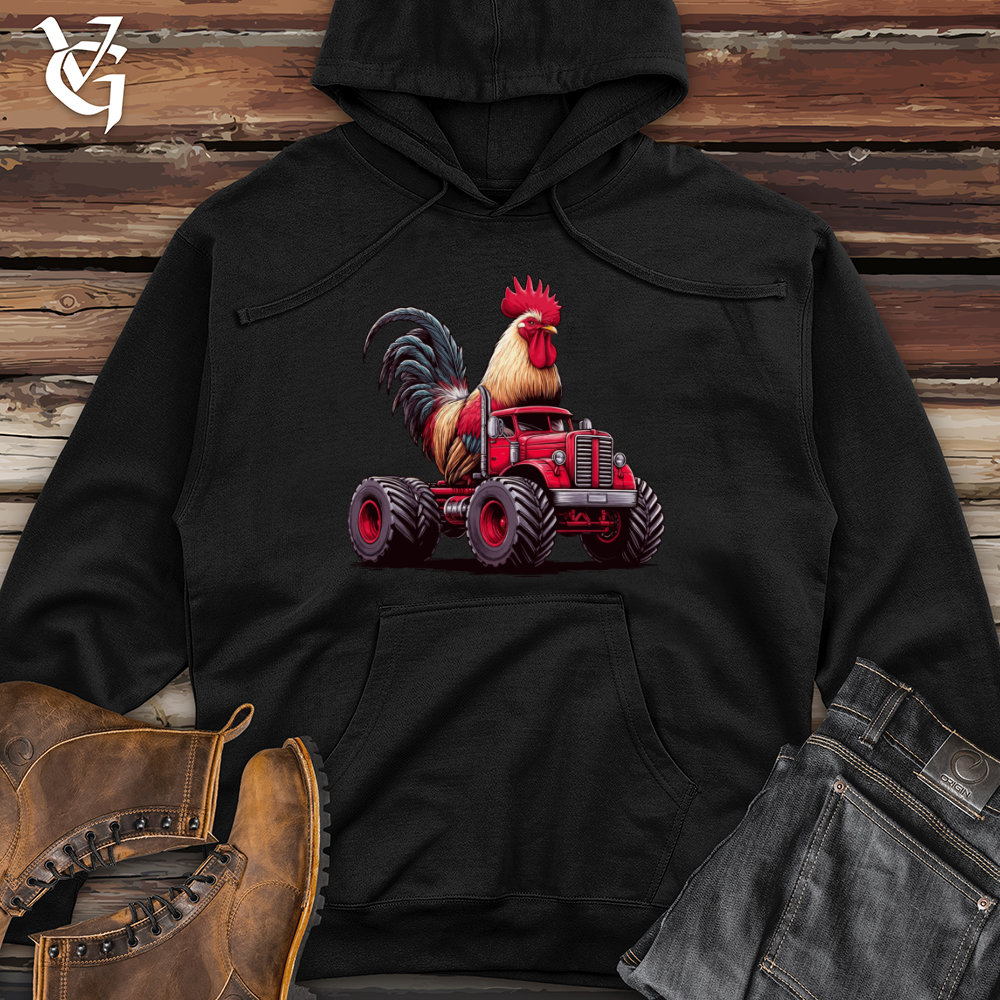 Chicken Monster Truck Midweight Hooded Sweatshirt