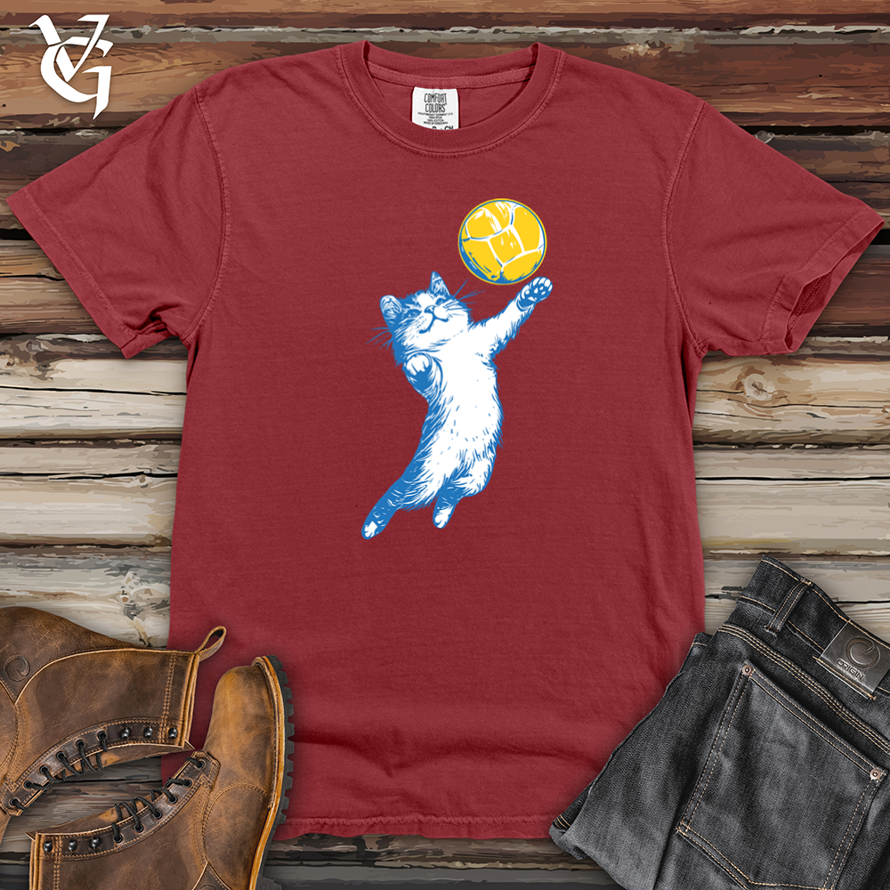 Volleyball Cat Heavy Cotton Comfort Colors Tee