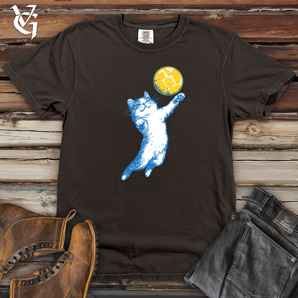Volleyball Cat Heavy Cotton Comfort Colors Tee