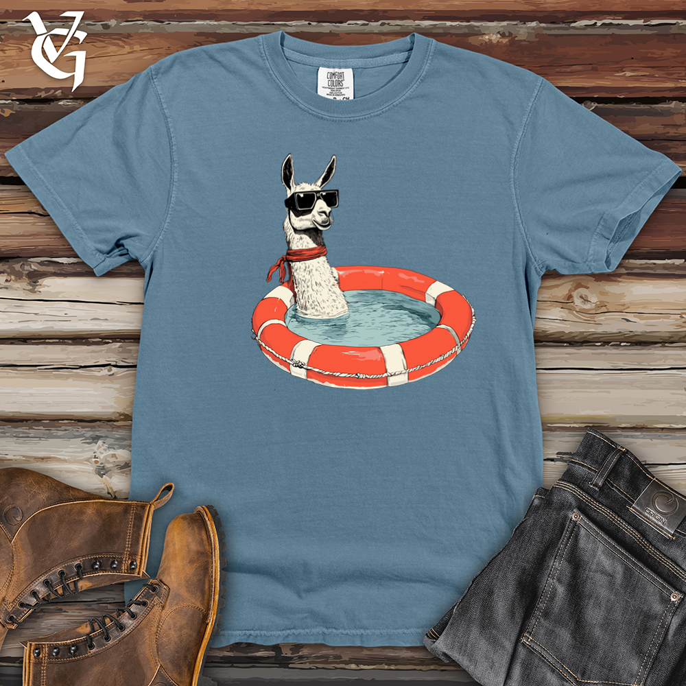Llama Dressed as a Lifeguard Heavy Cotton Comfort Colors Tee