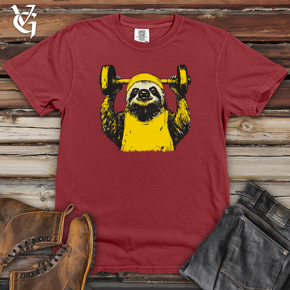 Sloth Powerlifter Heavy Cotton Comfort Colors Tee