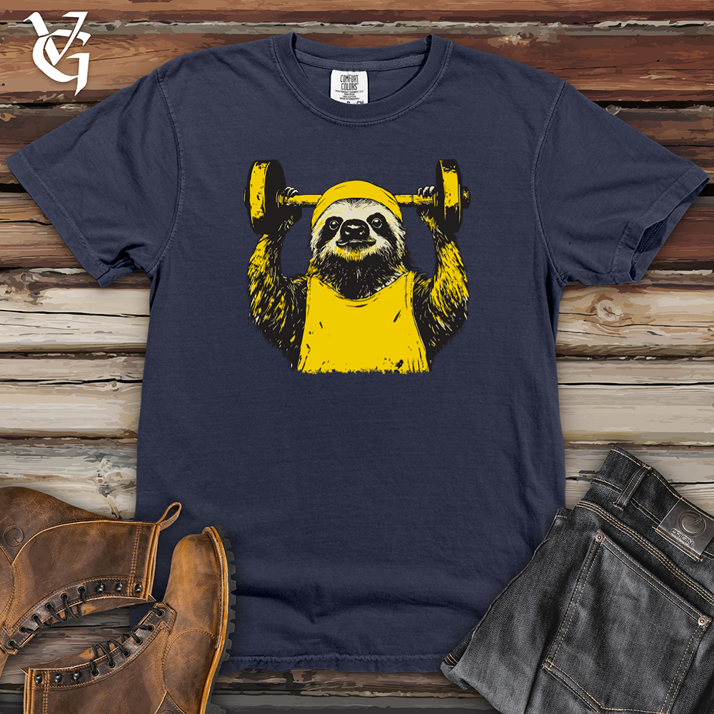 Sloth Powerlifter Heavy Cotton Comfort Colors Tee