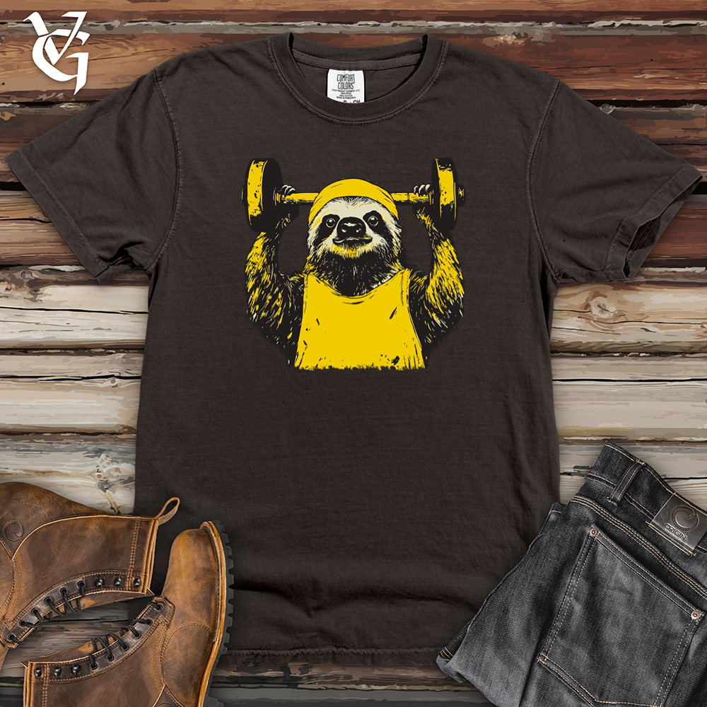 Sloth Powerlifter Heavy Cotton Comfort Colors Tee