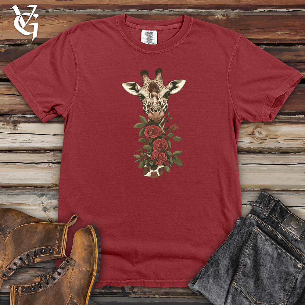 Giraffe Roses Heavy Cotton Comfort Colors Tee