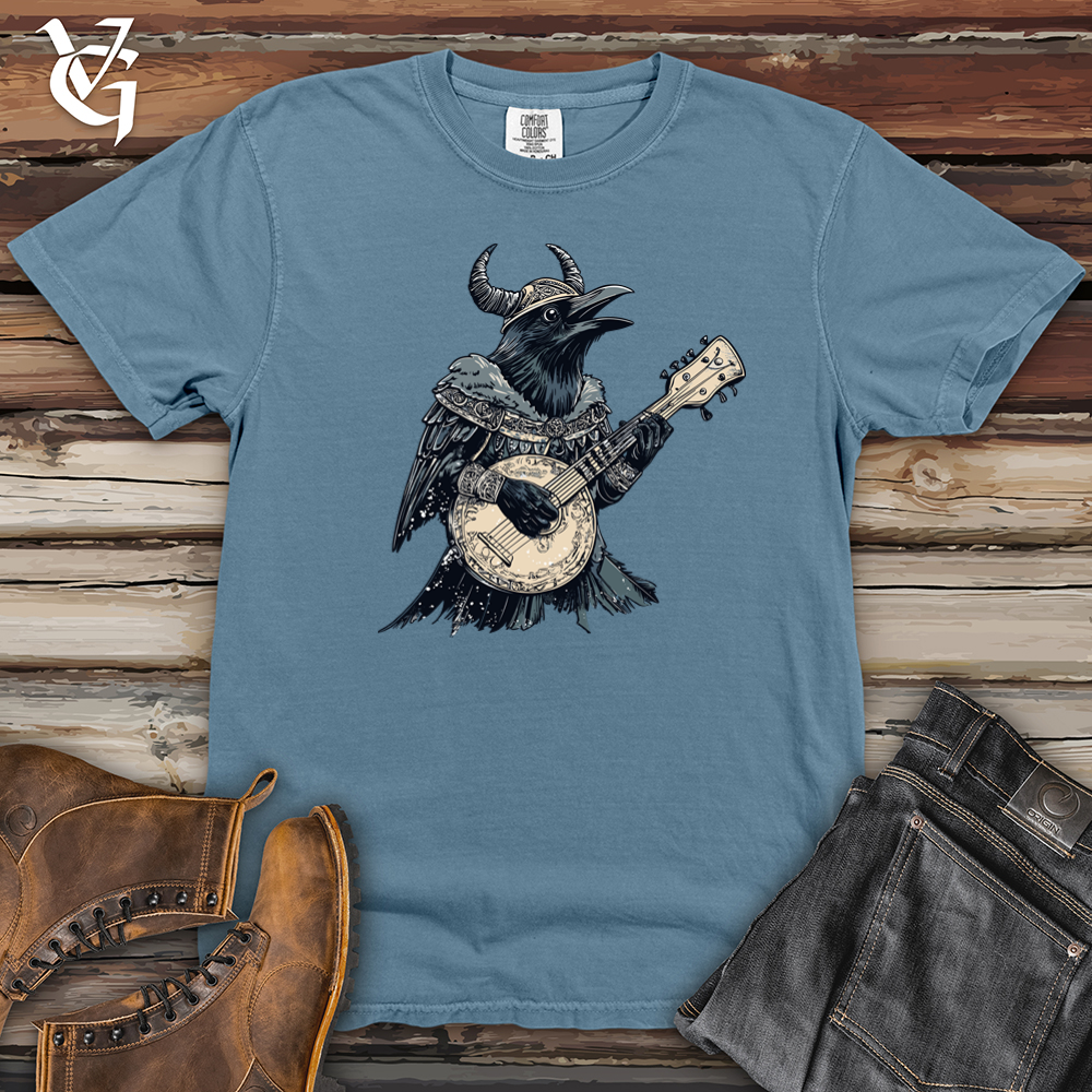 Banjo Lover Viking Raven Heavy Cotton Comfort Colors Tee
