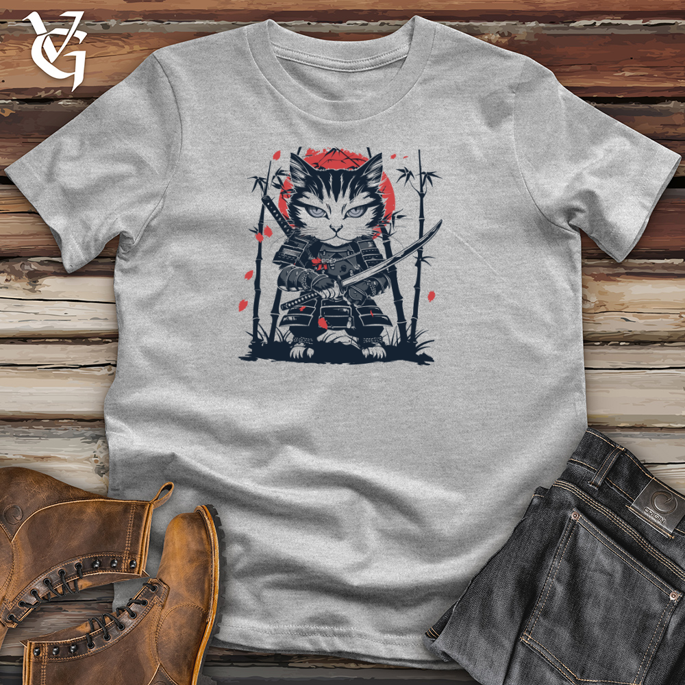 Samurai Cat Standoff Cotton Tee
