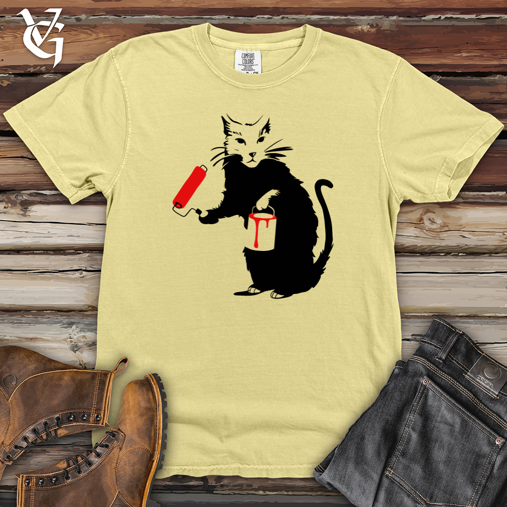 Painting Cat Heavy Cotton Comfort Colors Tee
