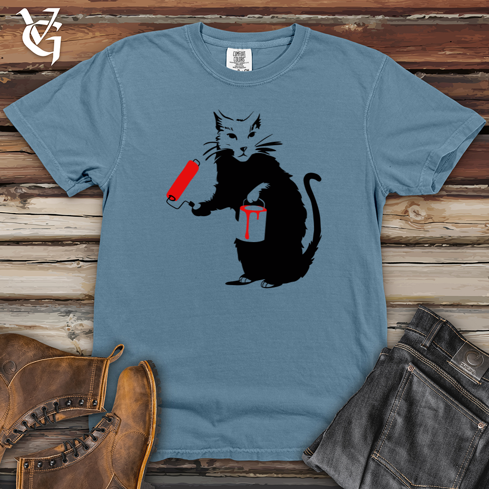 Painting Cat Heavy Cotton Comfort Colors Tee