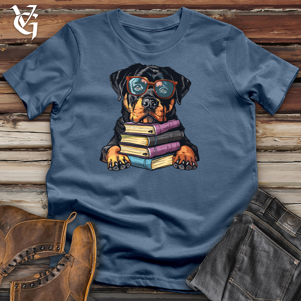 Rottweiler Librarian Chic Cotton Tee