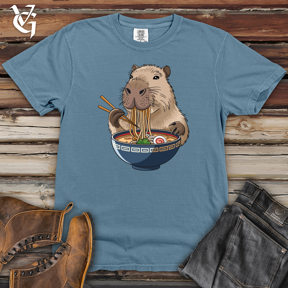 Capybara Eating Noodles Heavy Cotton Comfort Colors Tee