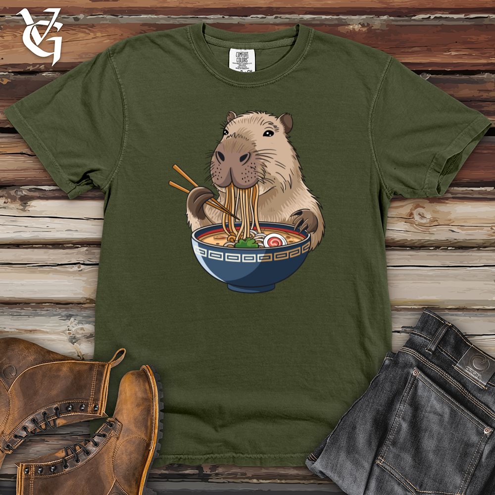 Capybara Eating Noodles Heavy Cotton Comfort Colors Tee