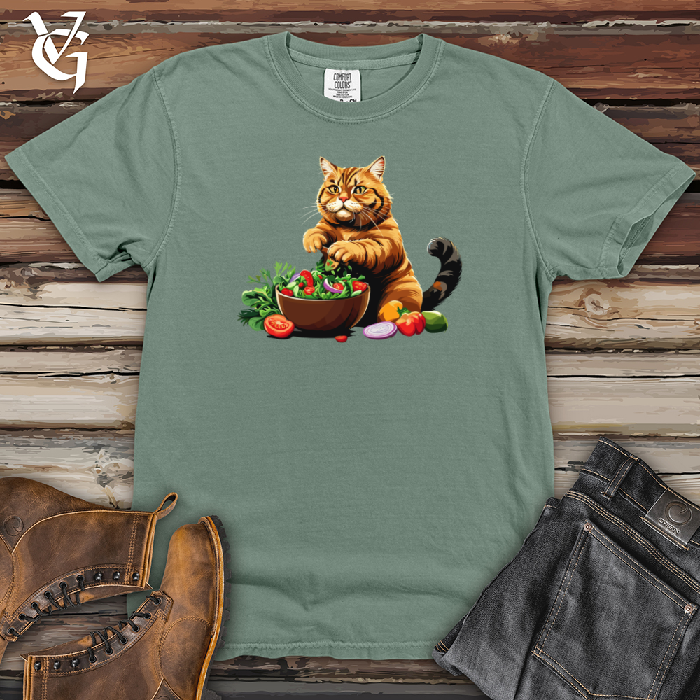 Fat Cat with Salad Heavy Cotton Comfort Colors Tee