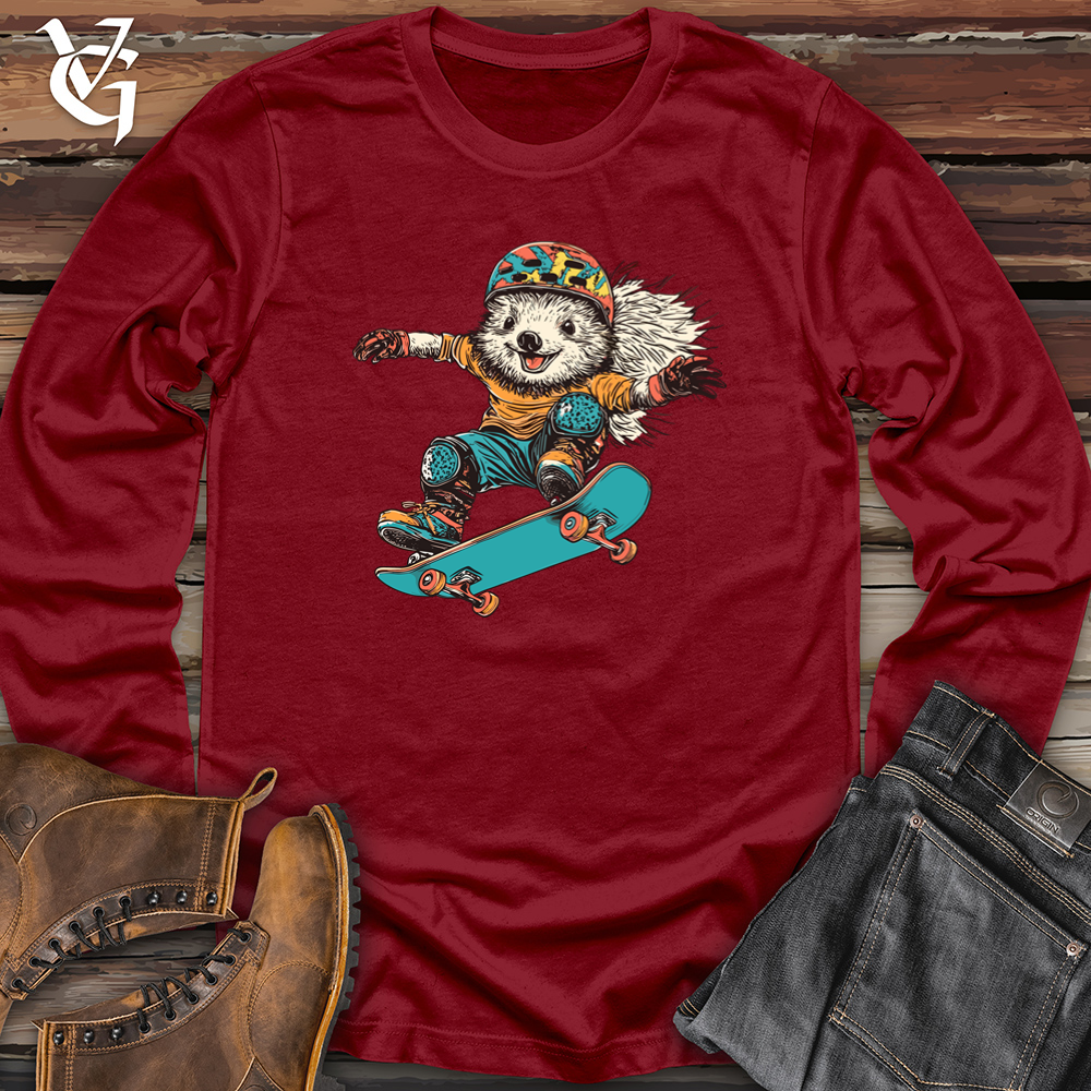Skateboarding Raccoon Long Sleeve