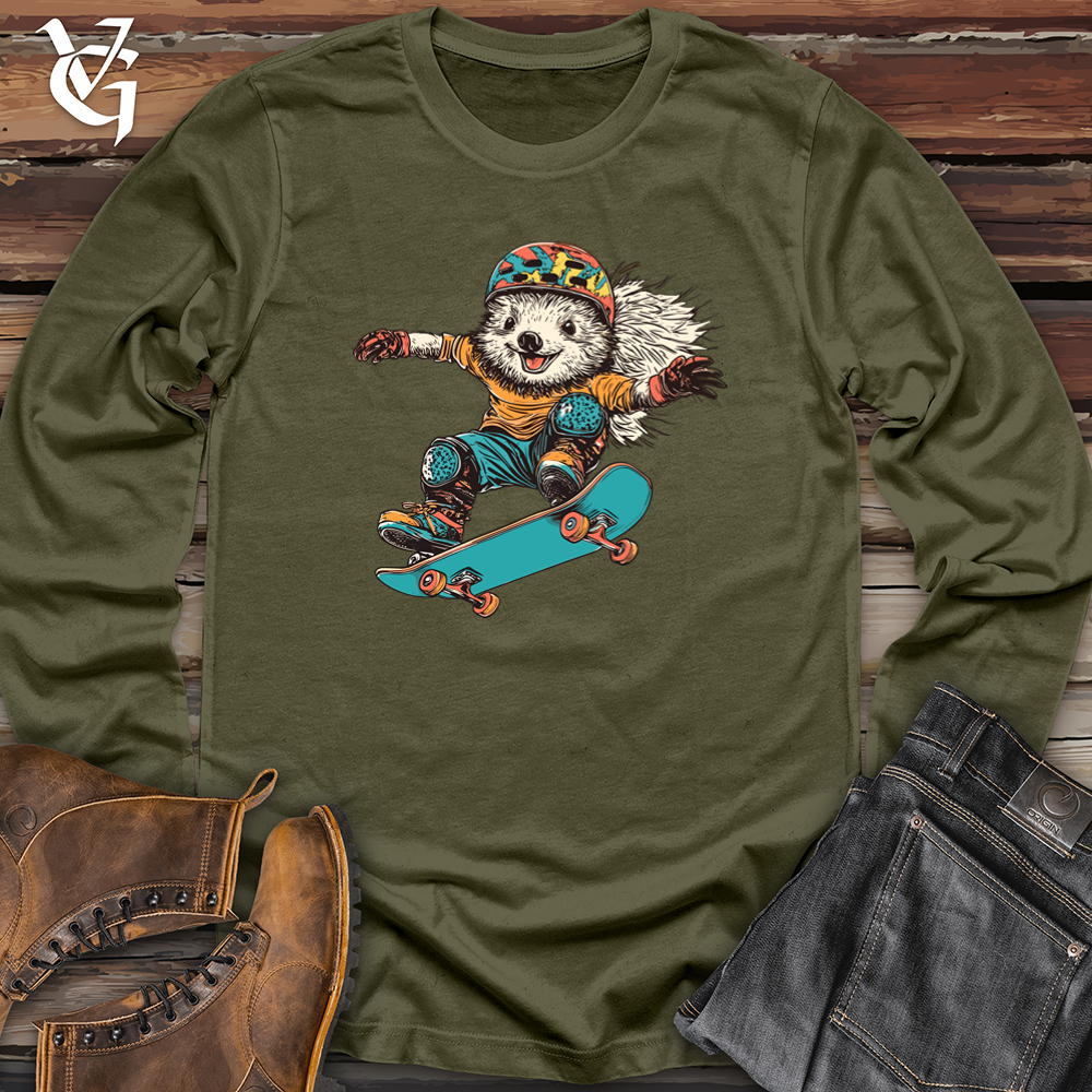 Skateboarding Raccoon Long Sleeve