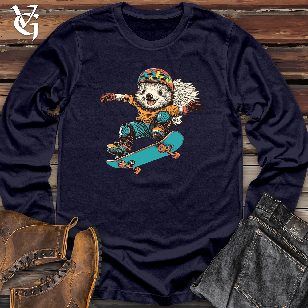 Skateboarding Raccoon Long Sleeve