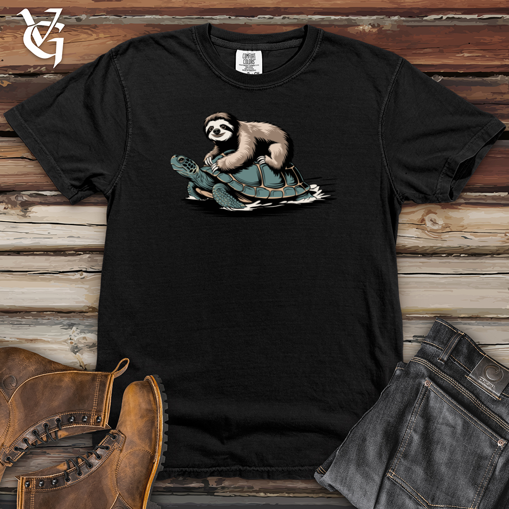 Sloth Riding Turtle Heavy Cotton Comfort Colors Tee