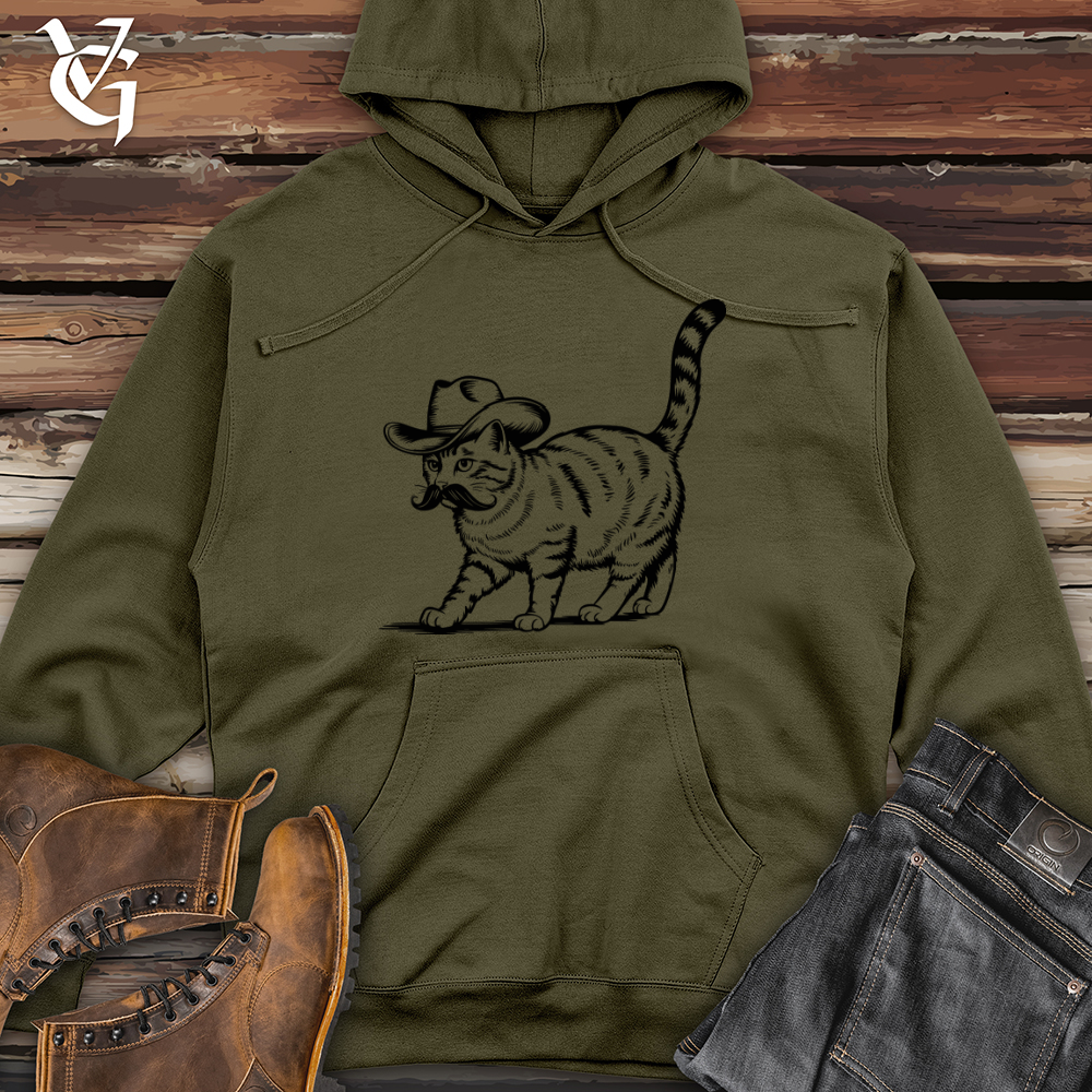 Cowboy Cat Midweight Hooded Sweatshirt