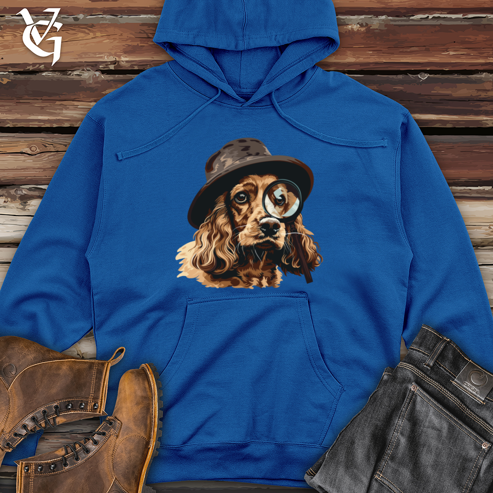 Detective Spaniel Sleuth Midweight Hooded Sweatshirt