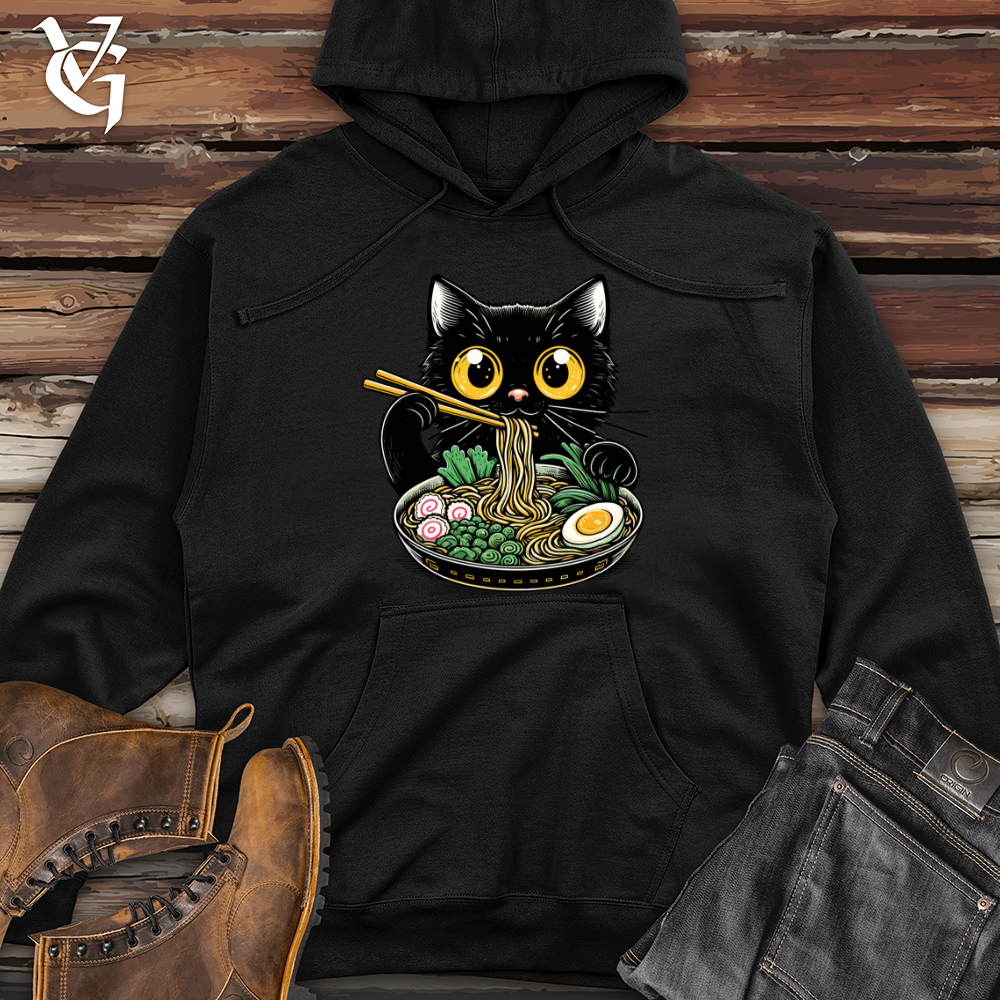 Ramen Cat Midweight Hooded Sweatshirt