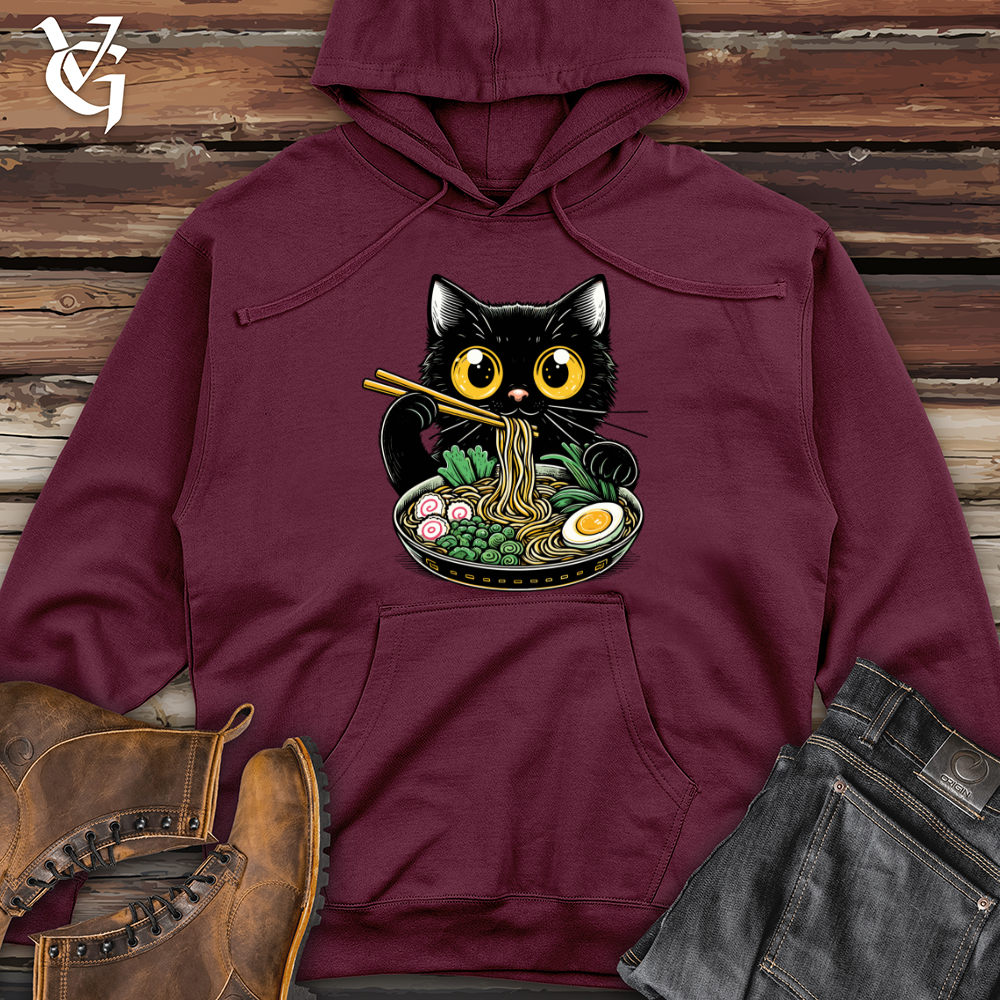 Ramen Cat Midweight Hooded Sweatshirt
