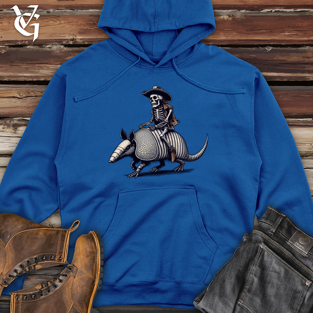 Skeleton Armadillo Cowboy Midweight Hooded Sweatshirt