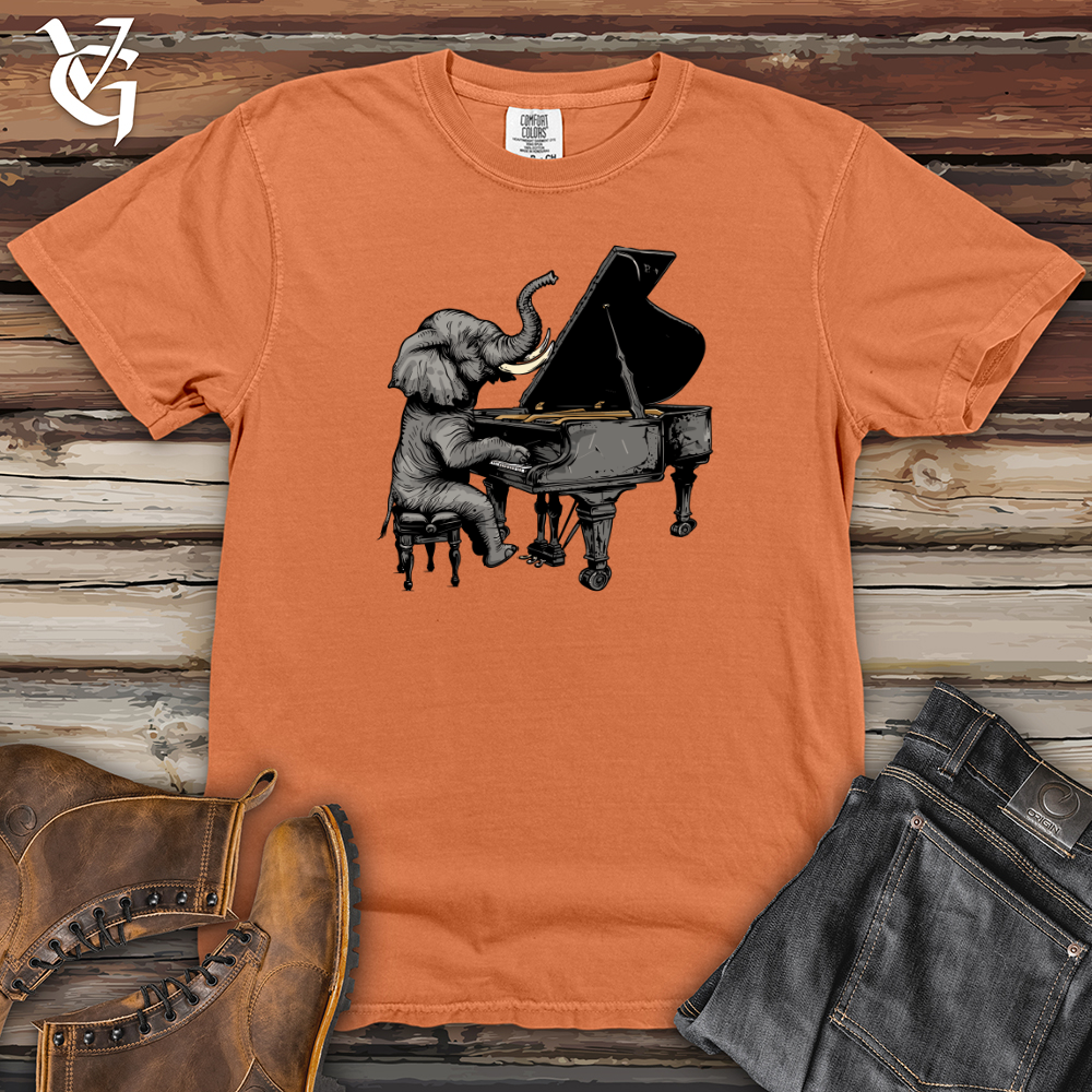 Elephant Pianist Melody Heavy Cotton Comfort Colors Tee