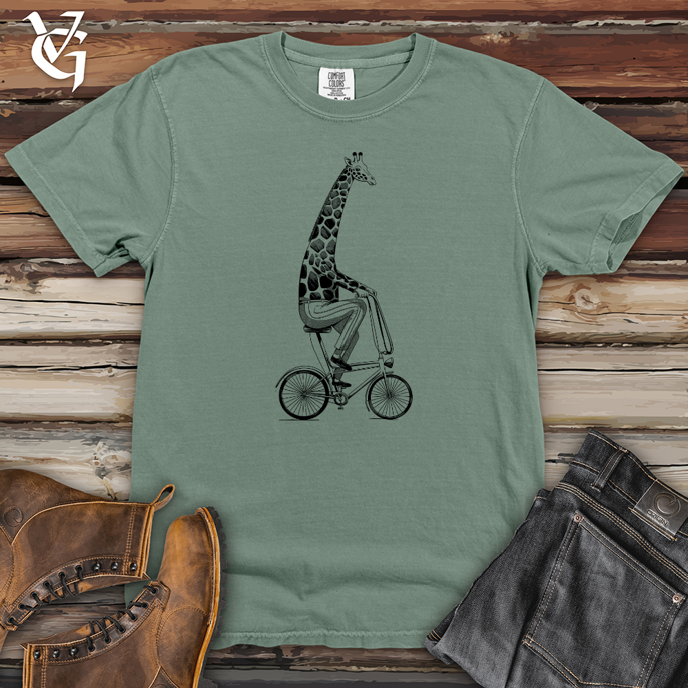 Cycling Giraffe Heavy Cotton Comfort Colors Tee