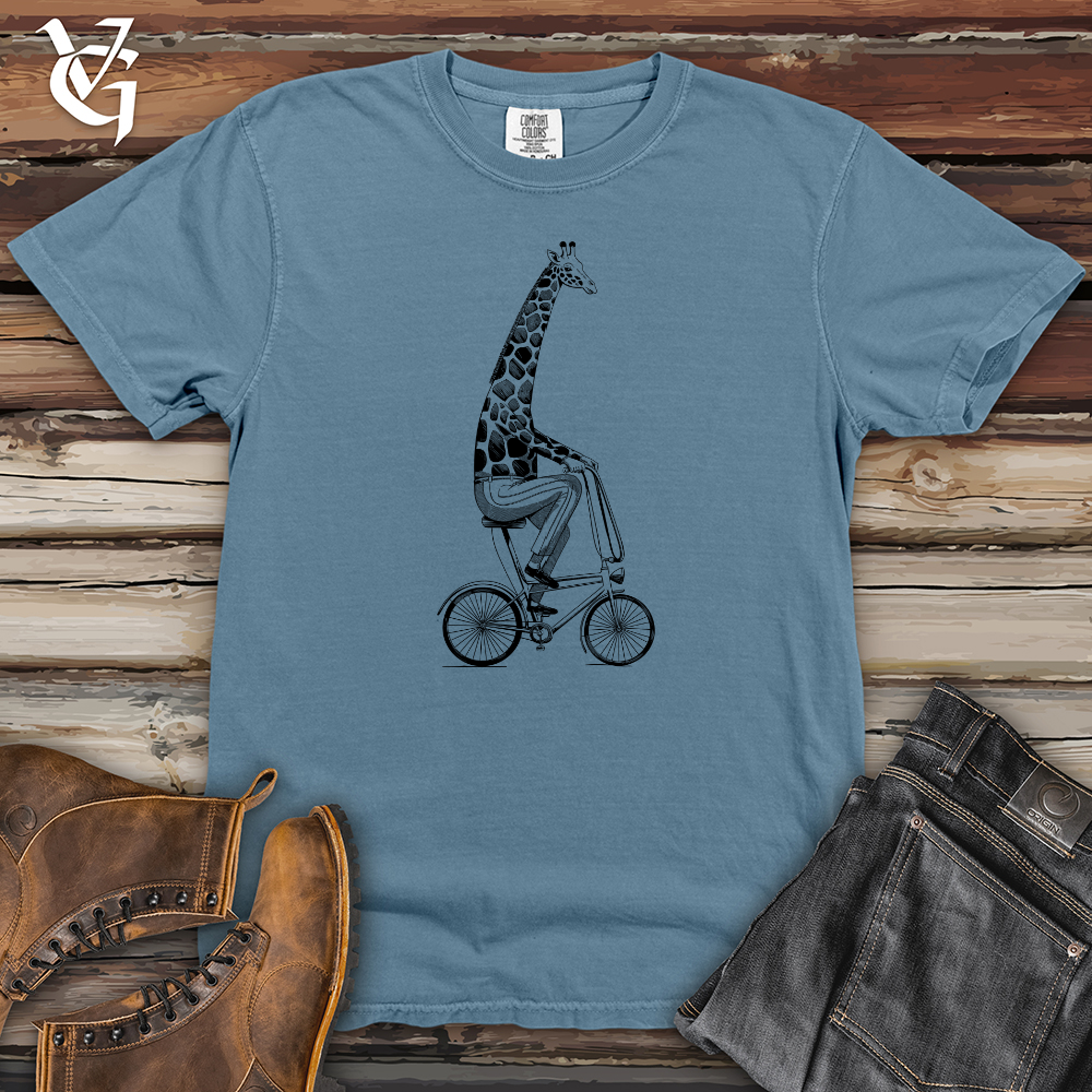 Cycling Giraffe Heavy Cotton Comfort Colors Tee