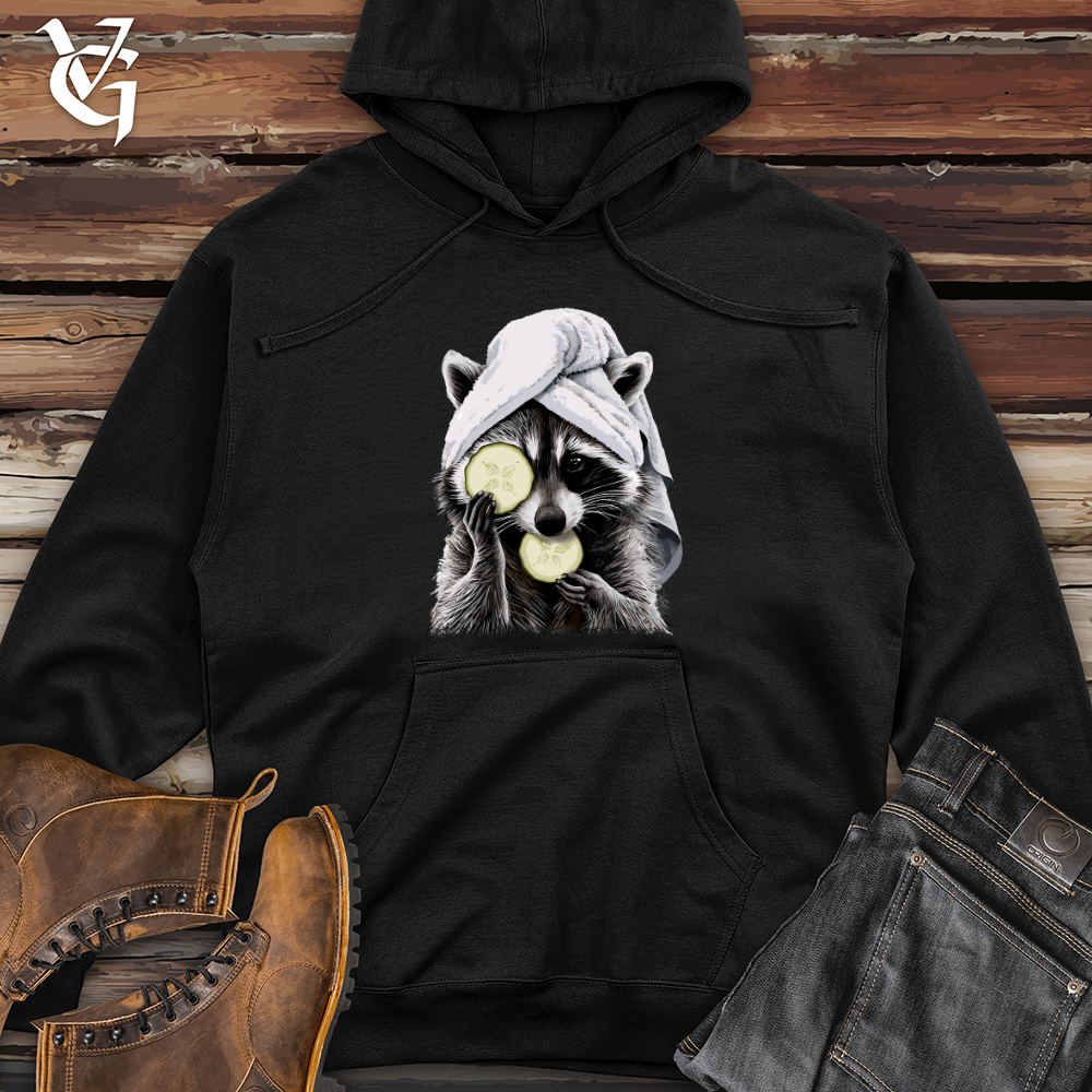 Raccoon Spa Treatment Midweight Hooded Sweatshirt