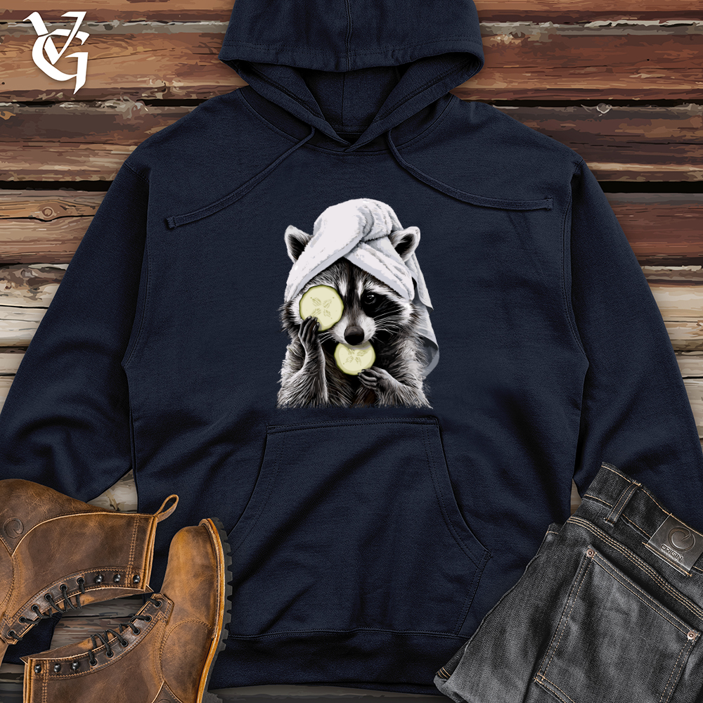 Raccoon Spa Treatment Midweight Hooded Sweatshirt