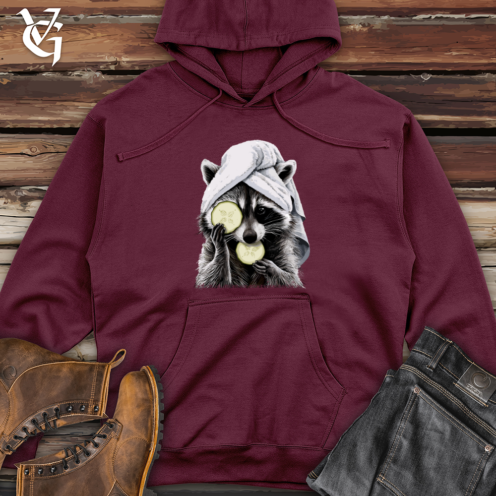 Raccoon Spa Treatment Midweight Hooded Sweatshirt