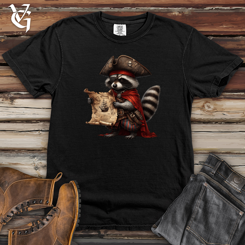 Pirate Raccoon With Treasure Map Heavy Cotton Comfort Colors Tee