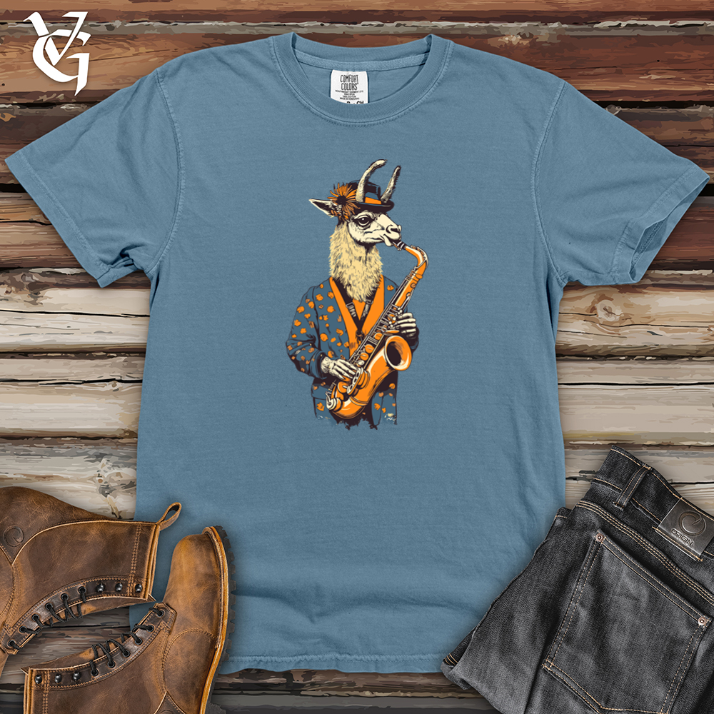 Llama Saxaphone Heavy Cotton Comfort Colors Tee