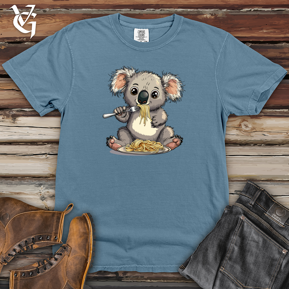 Koala Eating Pasta Heavy Cotton Comfort Colors Tee
