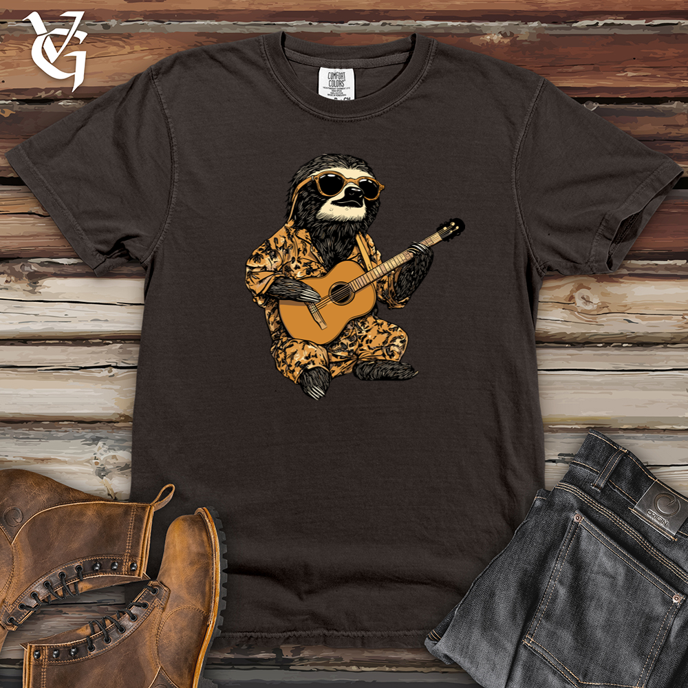 Sloth Guitar Serenade Heavy Cotton Comfort Colors Tee