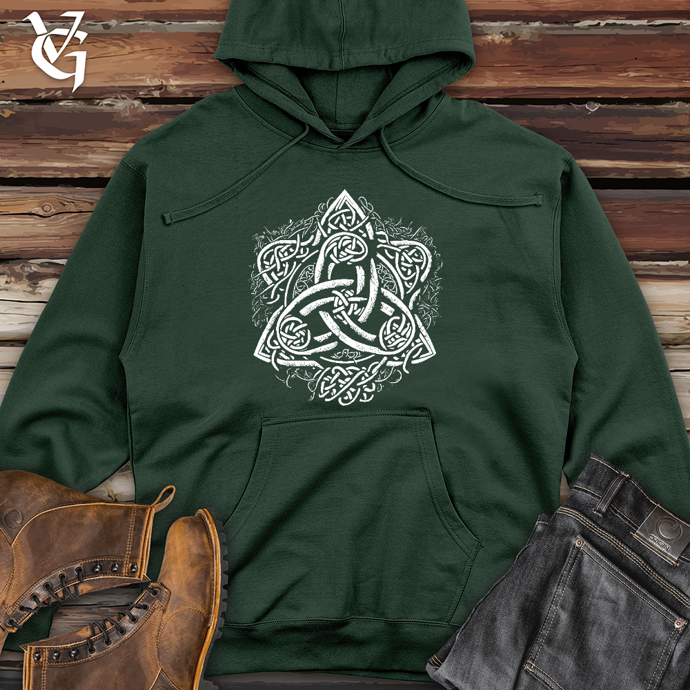 Viking Goods Celtic Trinity Emblem Midweight Hooded Sweatshirt Alpine Green / L
