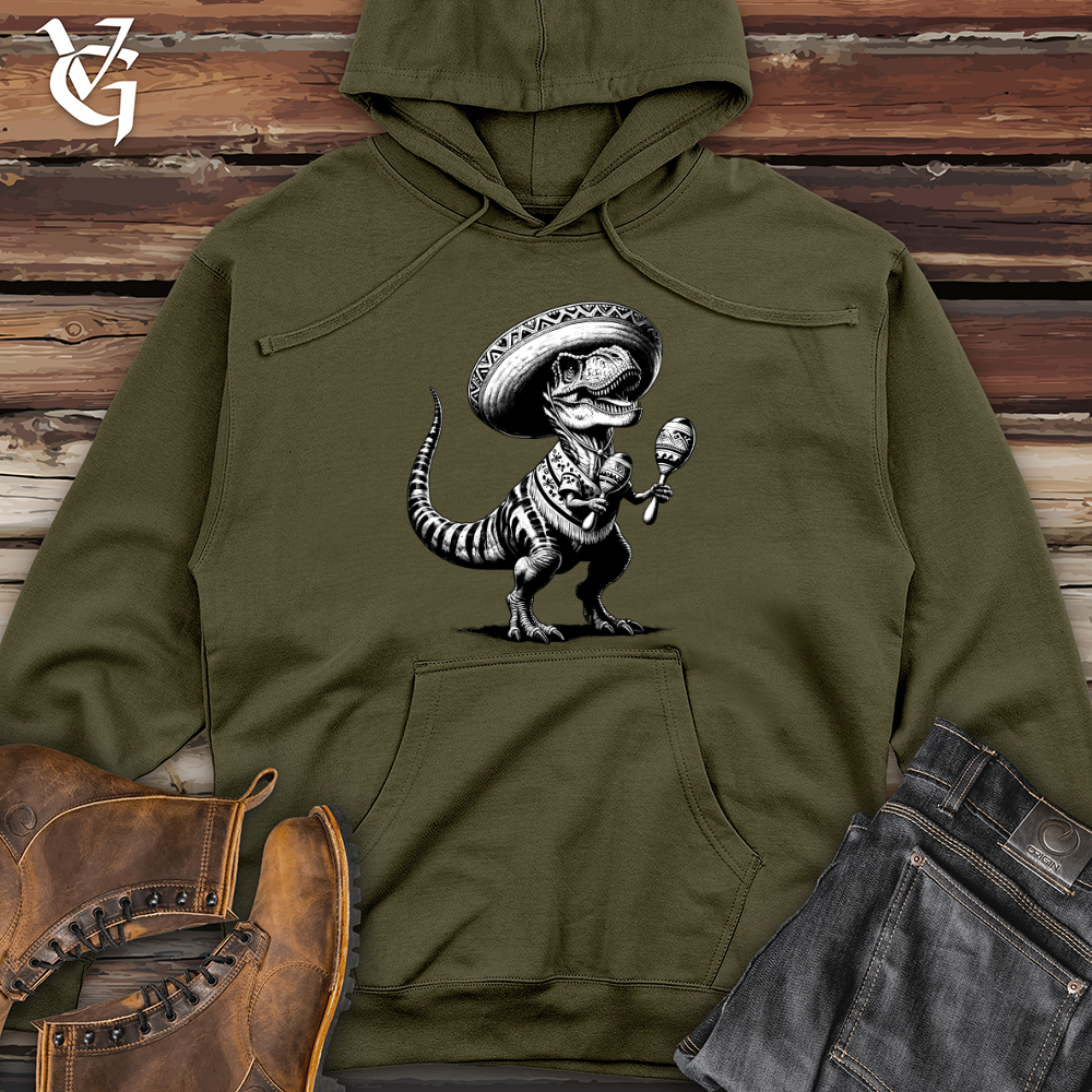 Viking Goods Tex Mex Rex Midweight Hooded Sweatshirt Army / L