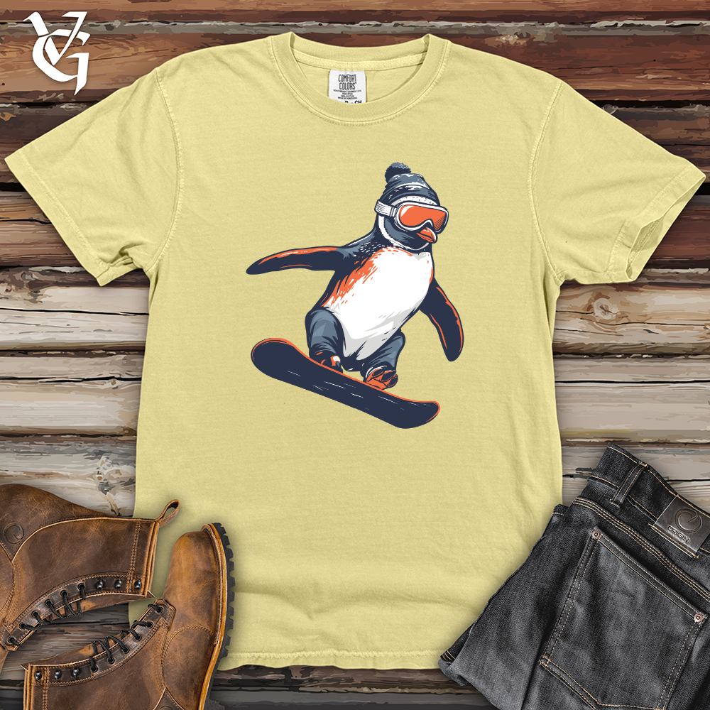 Viking Goods Penguin Snowboard Thrill Heavy Cotton Comfort Colors Tee Banana / L