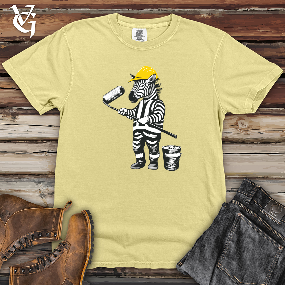 Viking Goods Zebra Builder Brush Heavy Cotton Comfort Colors Tee Banana / L