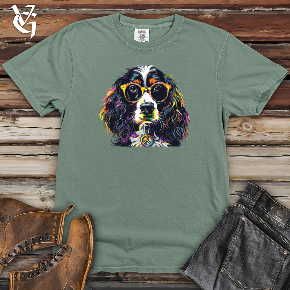 Viking Goods Hippie Canine Groove Heavy Cotton Comfort Colors Tee Bay / L