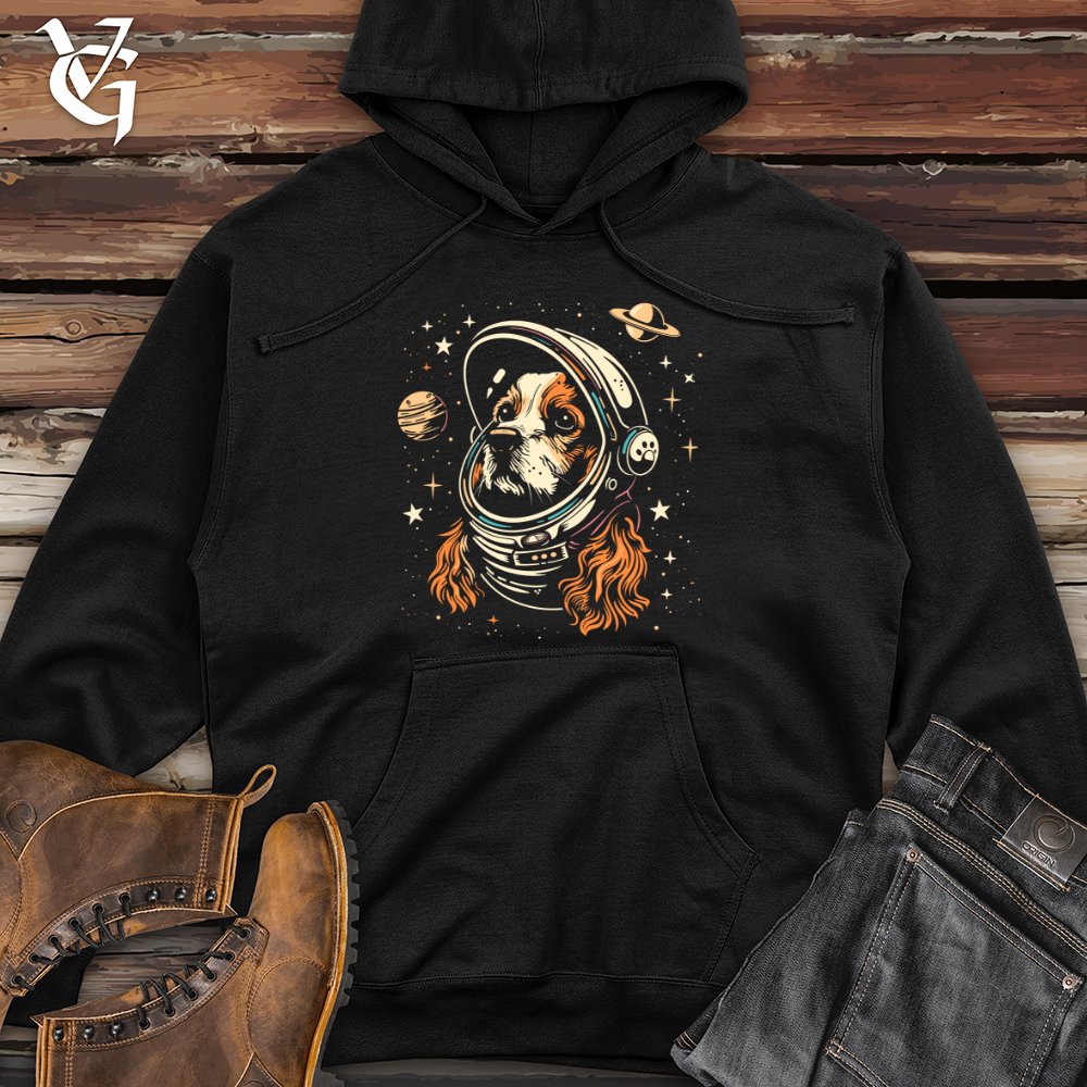 Viking Goods Cosmic Cocker Astronaut Midweight Hooded Sweatshirt Black / L