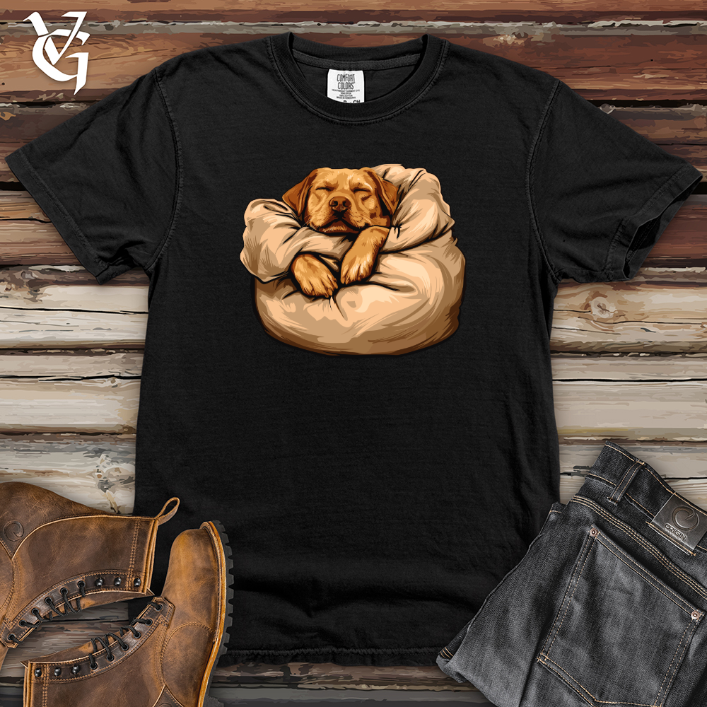 Viking Goods Dog Beanbag Snooze Heavy Cotton Comfort Colors Tee Black / L