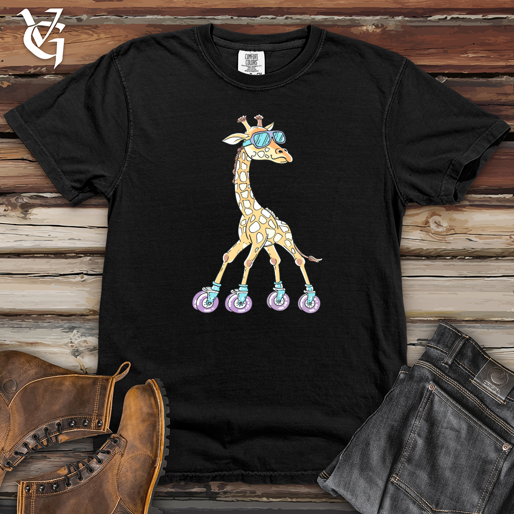 Viking Goods Giraffe Skating Heavy Cotton Comfort Colors Tee Black / L