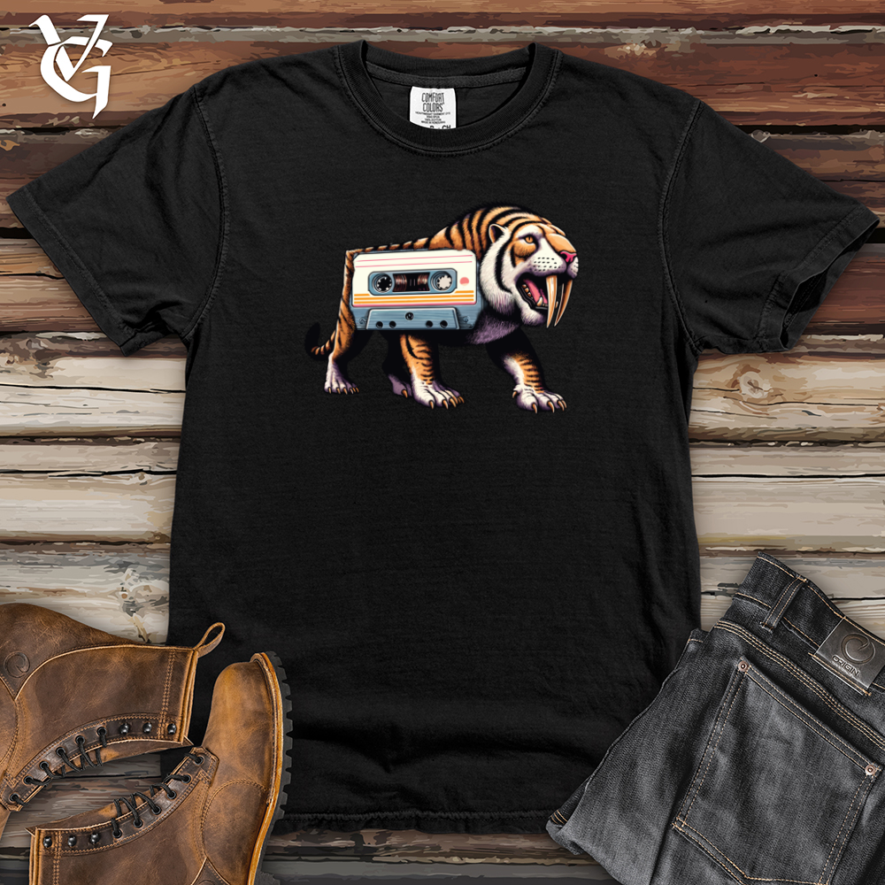 Viking Goods Sabertooth Cassette Heavy Cotton Comfort Colors Tee Black / L