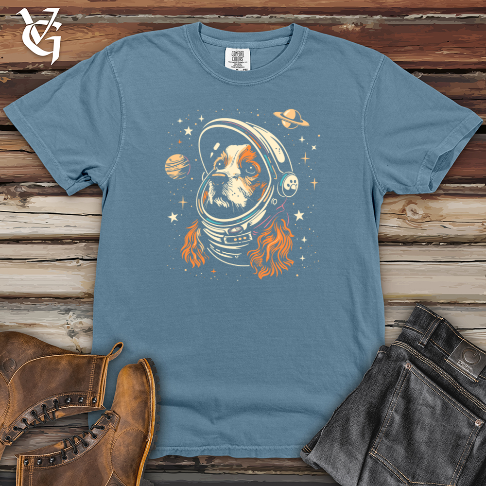 Viking Goods Cosmic Cocker Astronaut Heavy Cotton Comfort Colors Tee Blue Jean / L