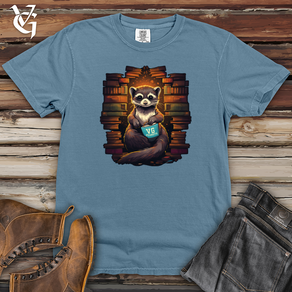 Viking Goods Ferret Bibliophile Night Heavy Cotton Comfort Colors Tee Blue Jean / L