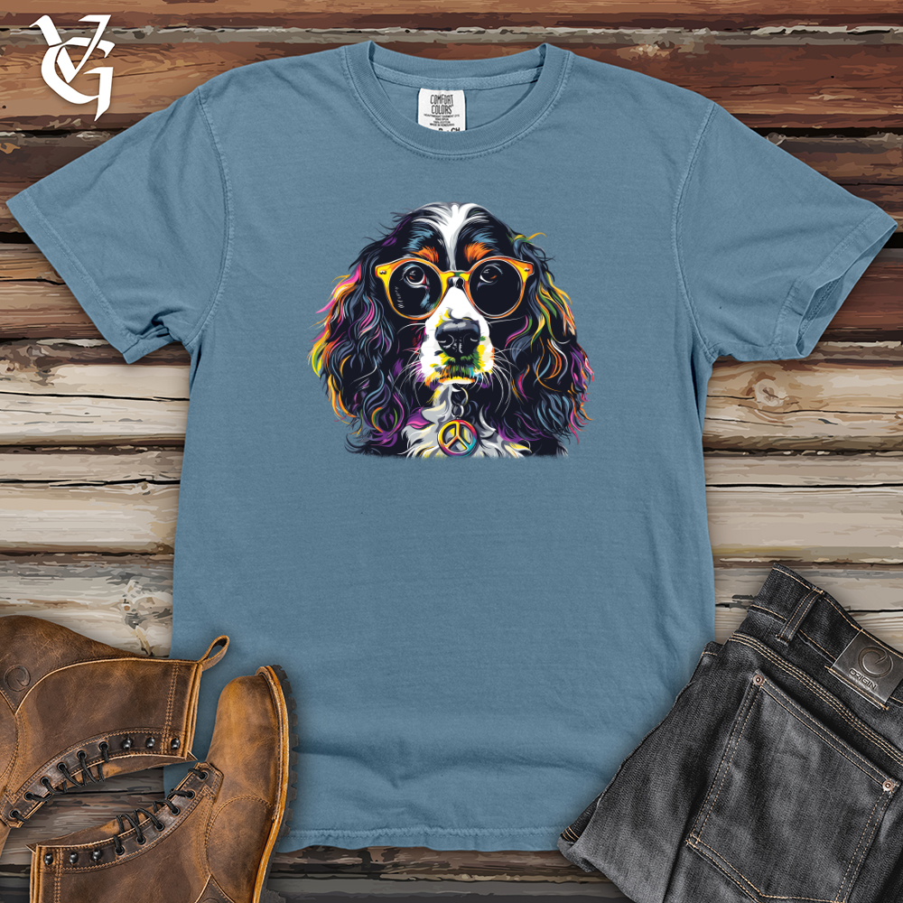 Viking Goods Hippie Canine Groove Heavy Cotton Comfort Colors Tee Blue Jean / L